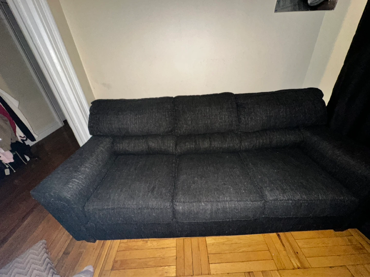 Dark Gray Three-Seater Sofa - photo 2