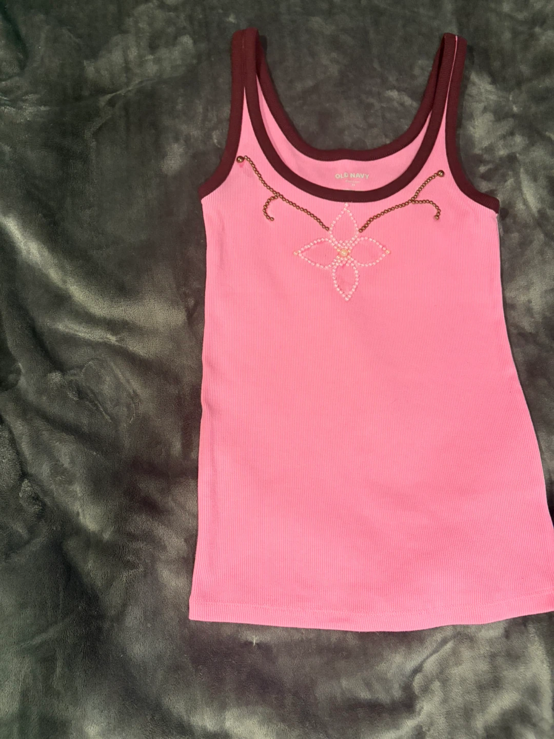 Tank top with gems