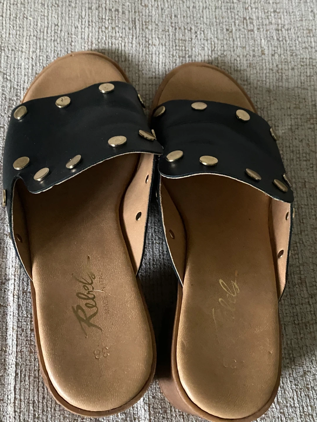 Italian Rebel Studded Slide Sandals Size 7 - photo 4