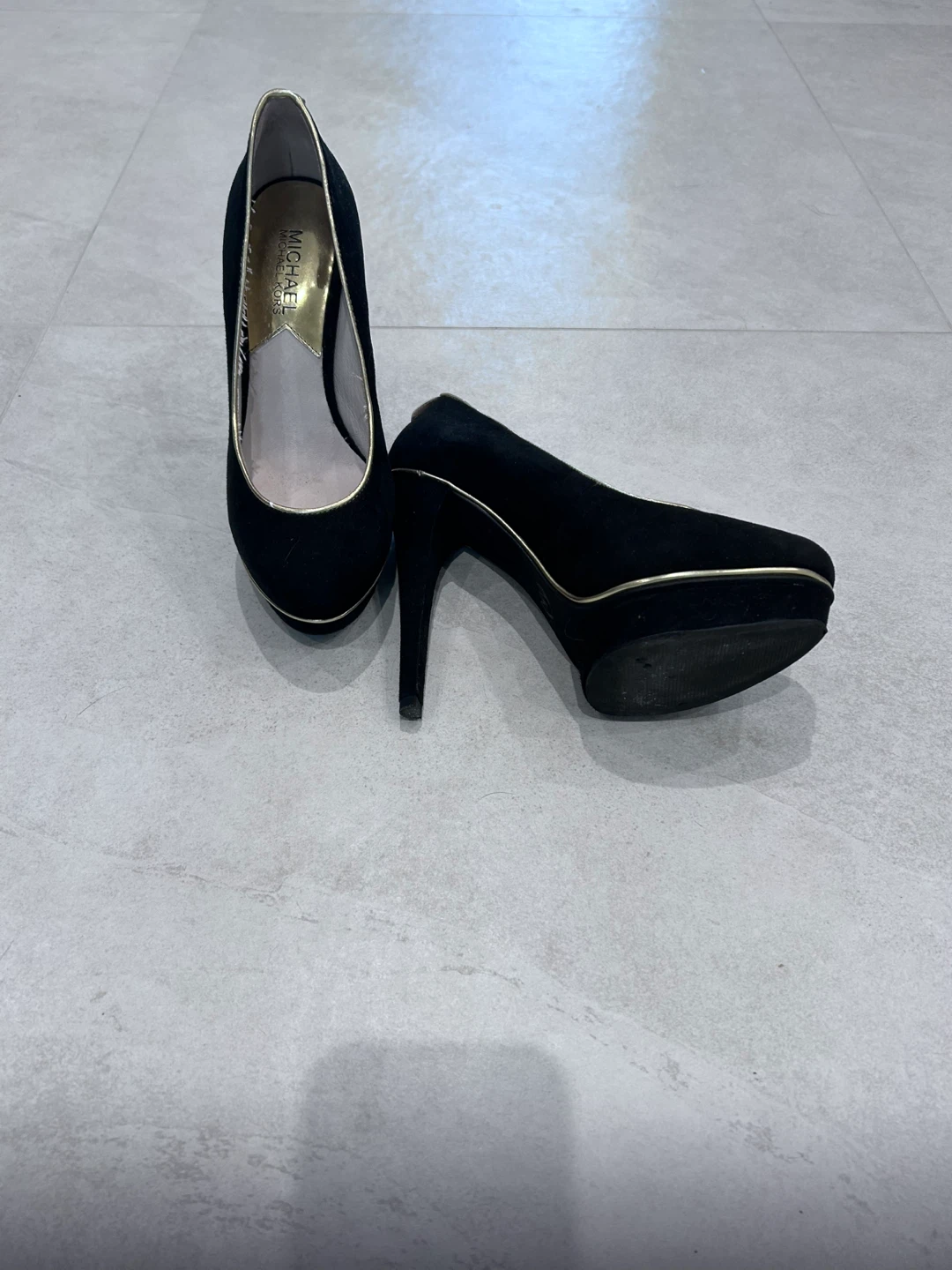Michael Kors Black Suede High Heel Pumps