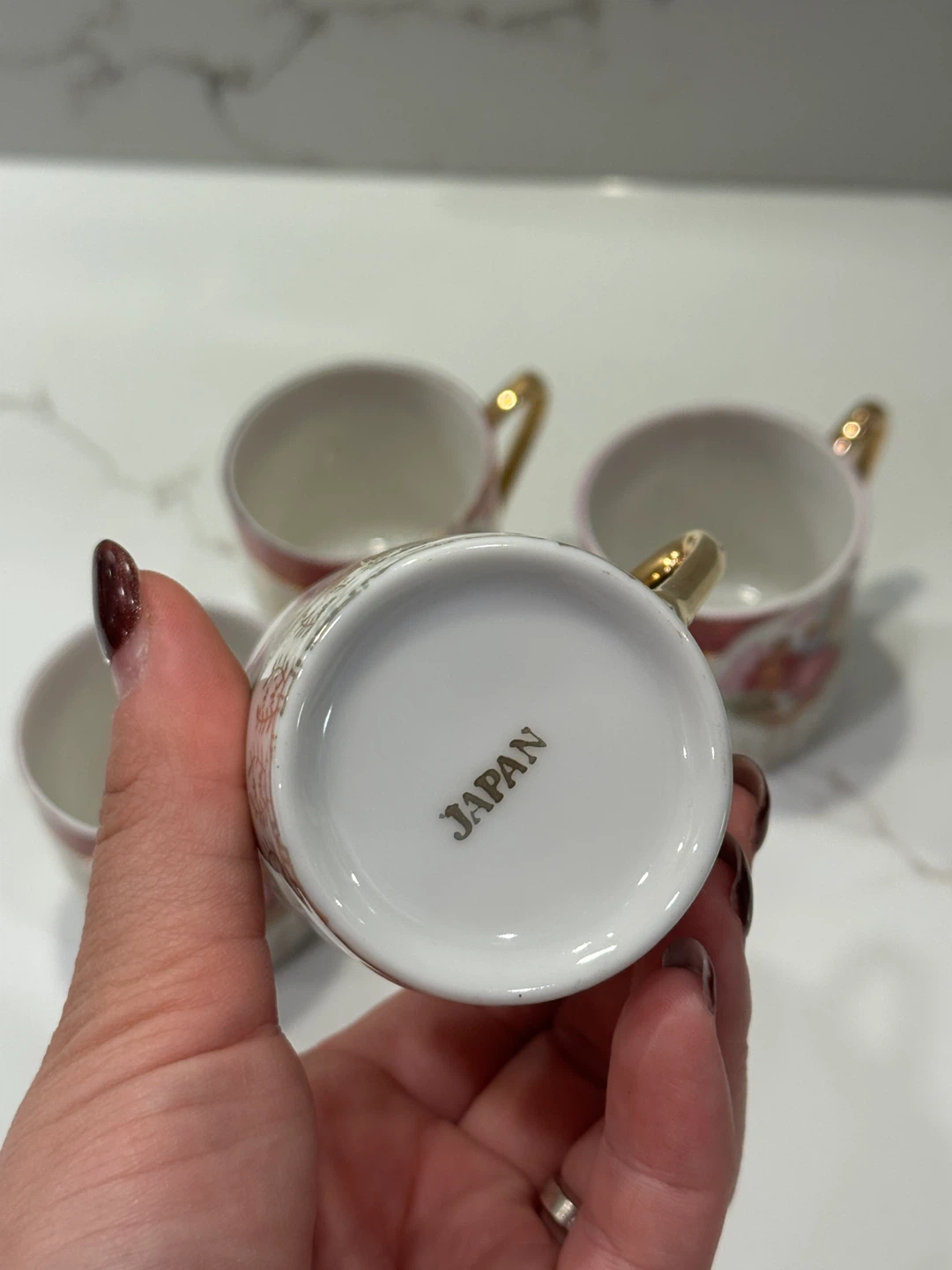 Set of 4 Vintage Decorative Cups - Made in Japan - photo 5