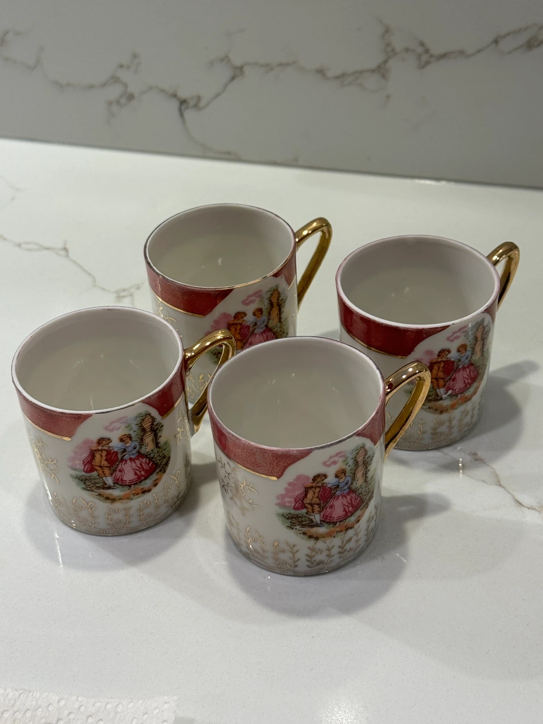 Set of 4 Vintage Decorative Cups - Made in Japan - photo 3