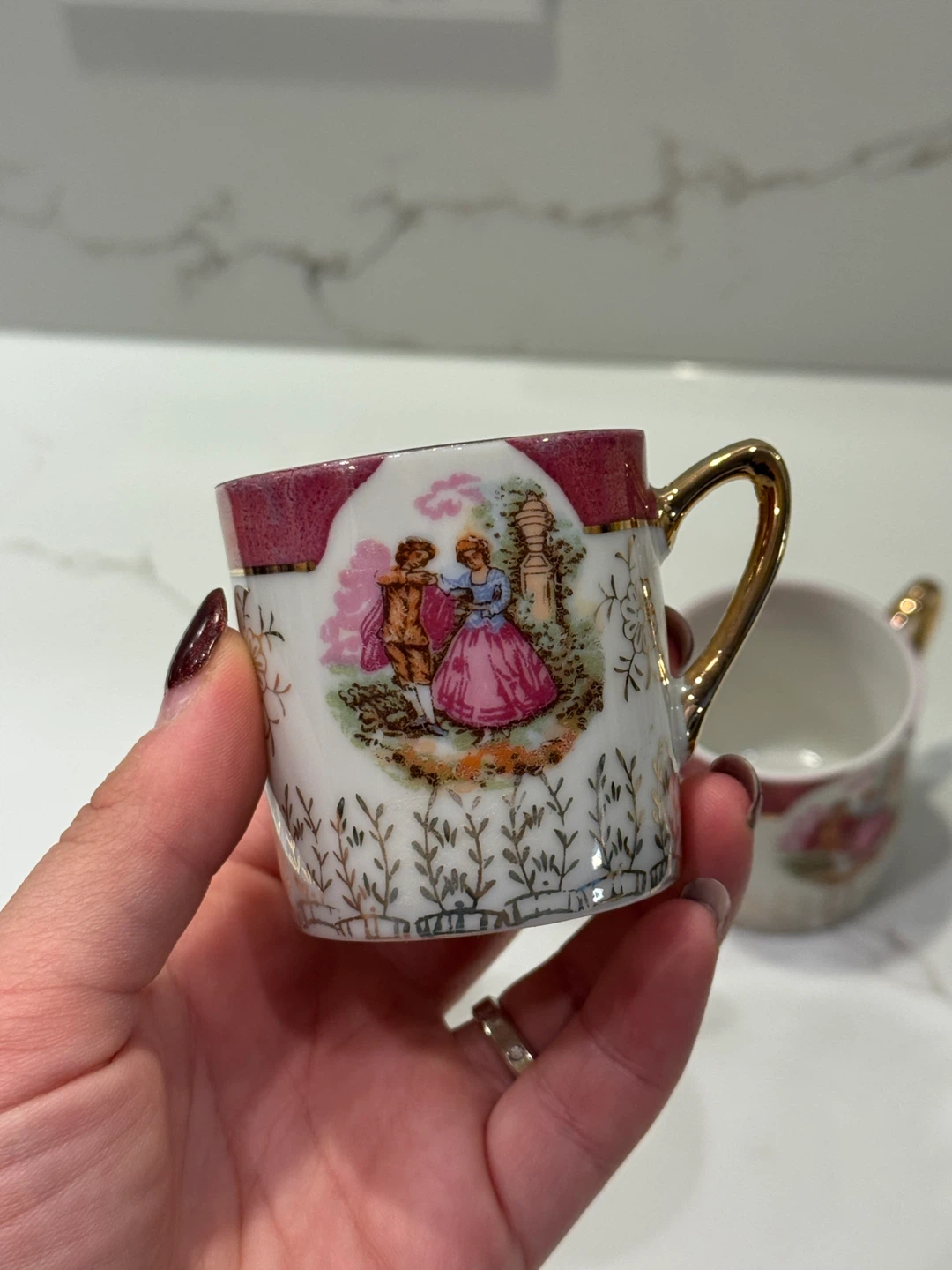 Set of 4 Vintage Decorative Cups - Made in Japan - photo 4