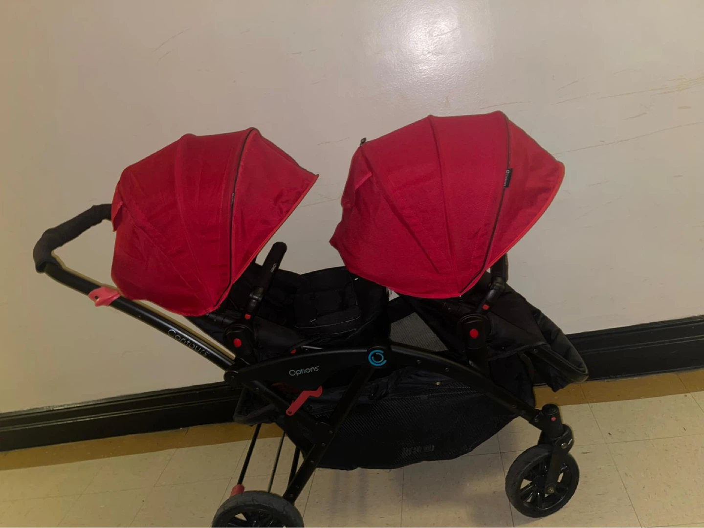 Contours Options Tandem Double Stroller Red