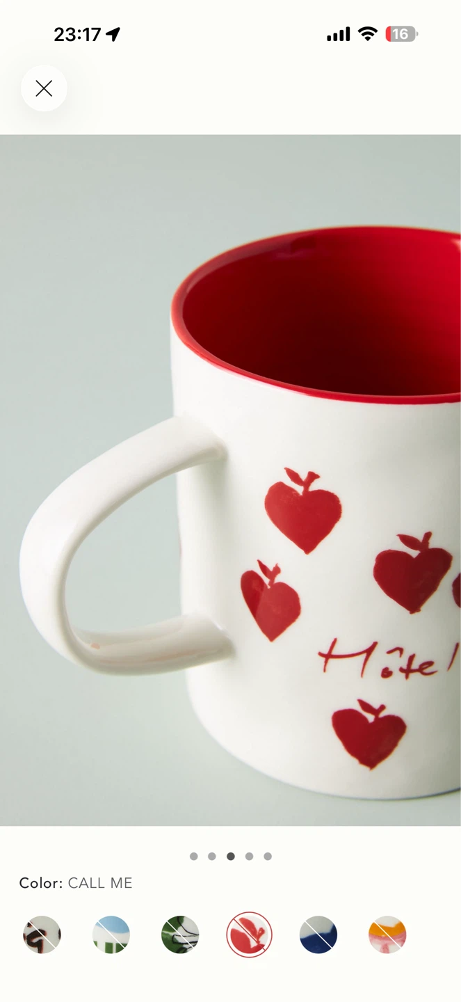 🆕ANTHROPOLOGIE X Hôtel Magique "Call Me" Heart Mug (NEW IN BOX) - photo 2