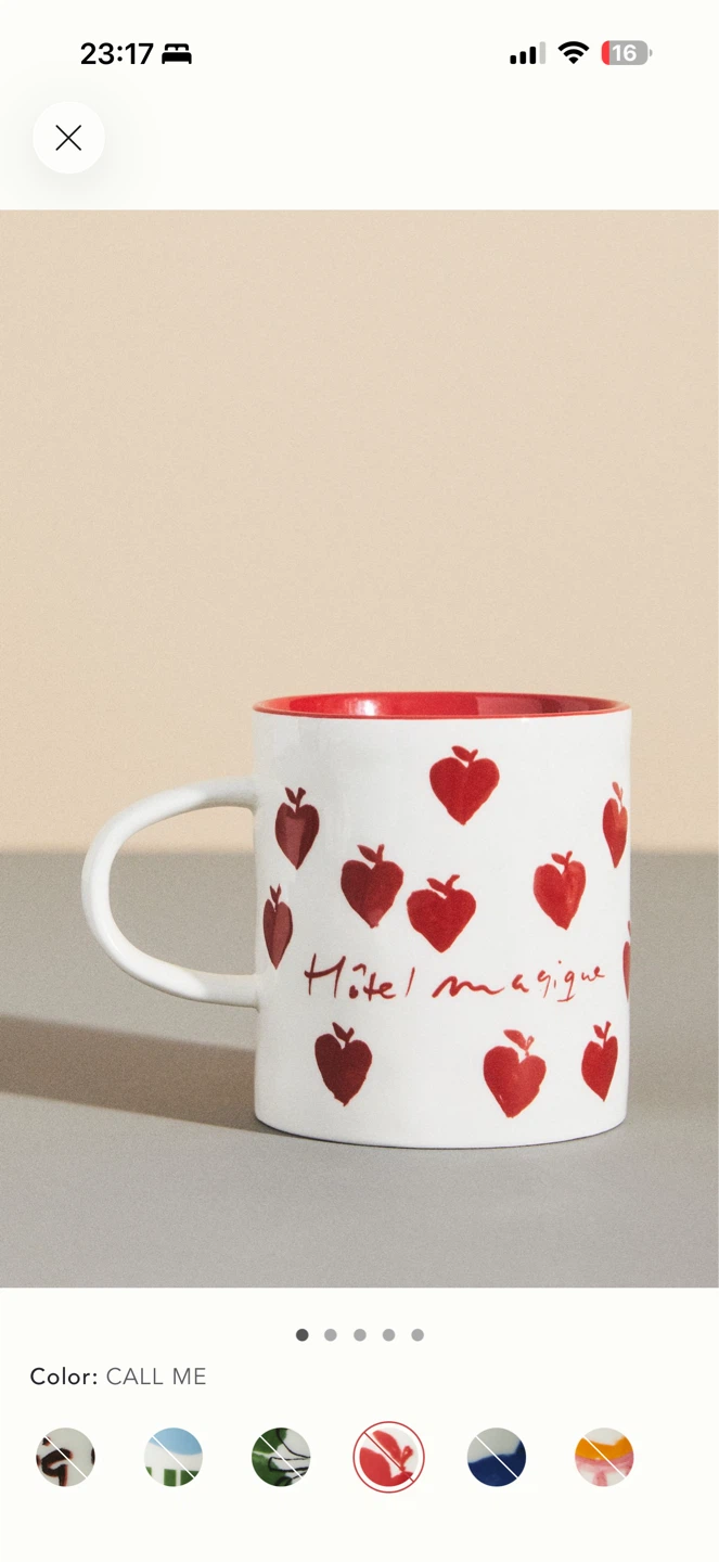🆕ANTHROPOLOGIE X Hôtel Magique "Call Me" Heart Mug (NEW IN BOX) - photo 3