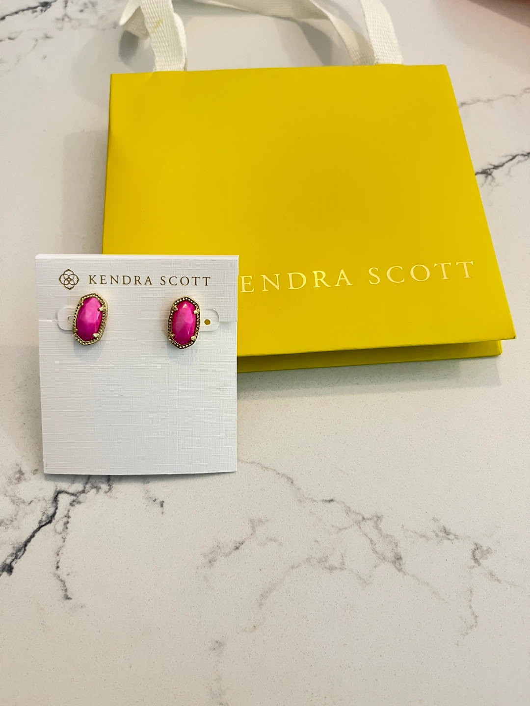 Kendra Scott Pink Oval Earrings
