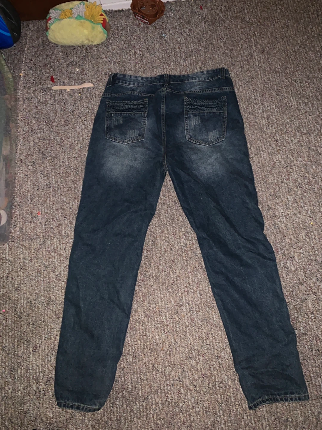 Men's Distressed Denim Jeans - Size 34 - photo 2