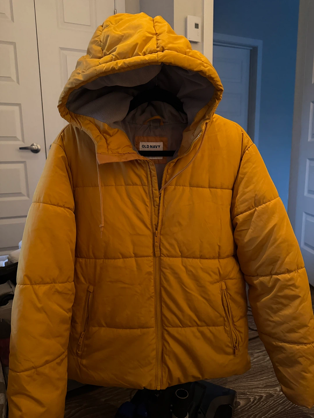 Puffer Jacket - Mustard Yellow - Men Size S - photo 4