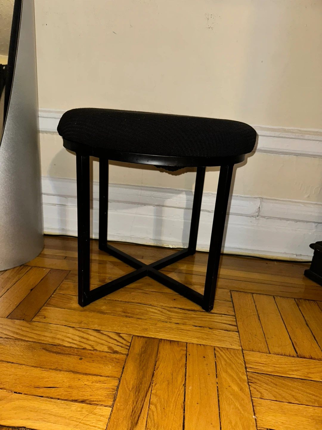 Green Upholstered Vanity Stool