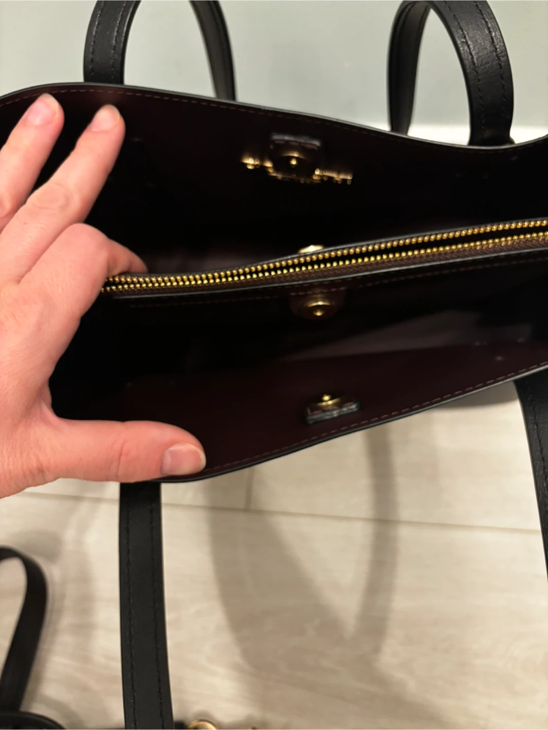 Coach Black Leather Tote Bag - photo 4