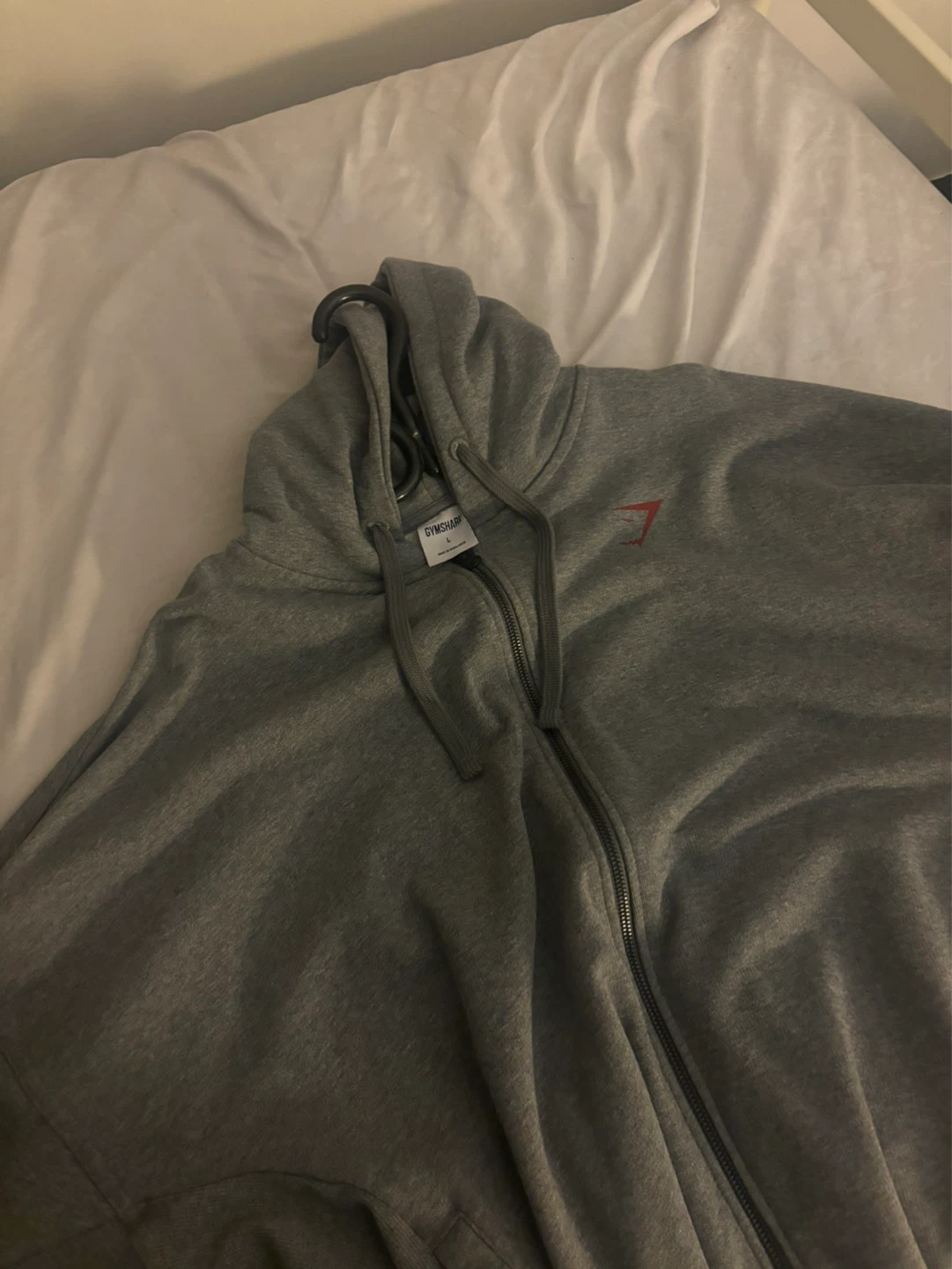 Gymshark Grey Full Zip Hoodie - Size L - photo 2