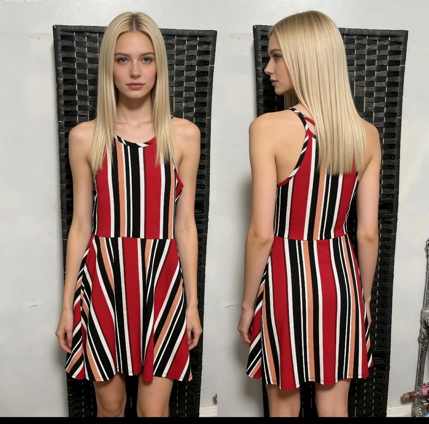Striped Halter Dress size S or M