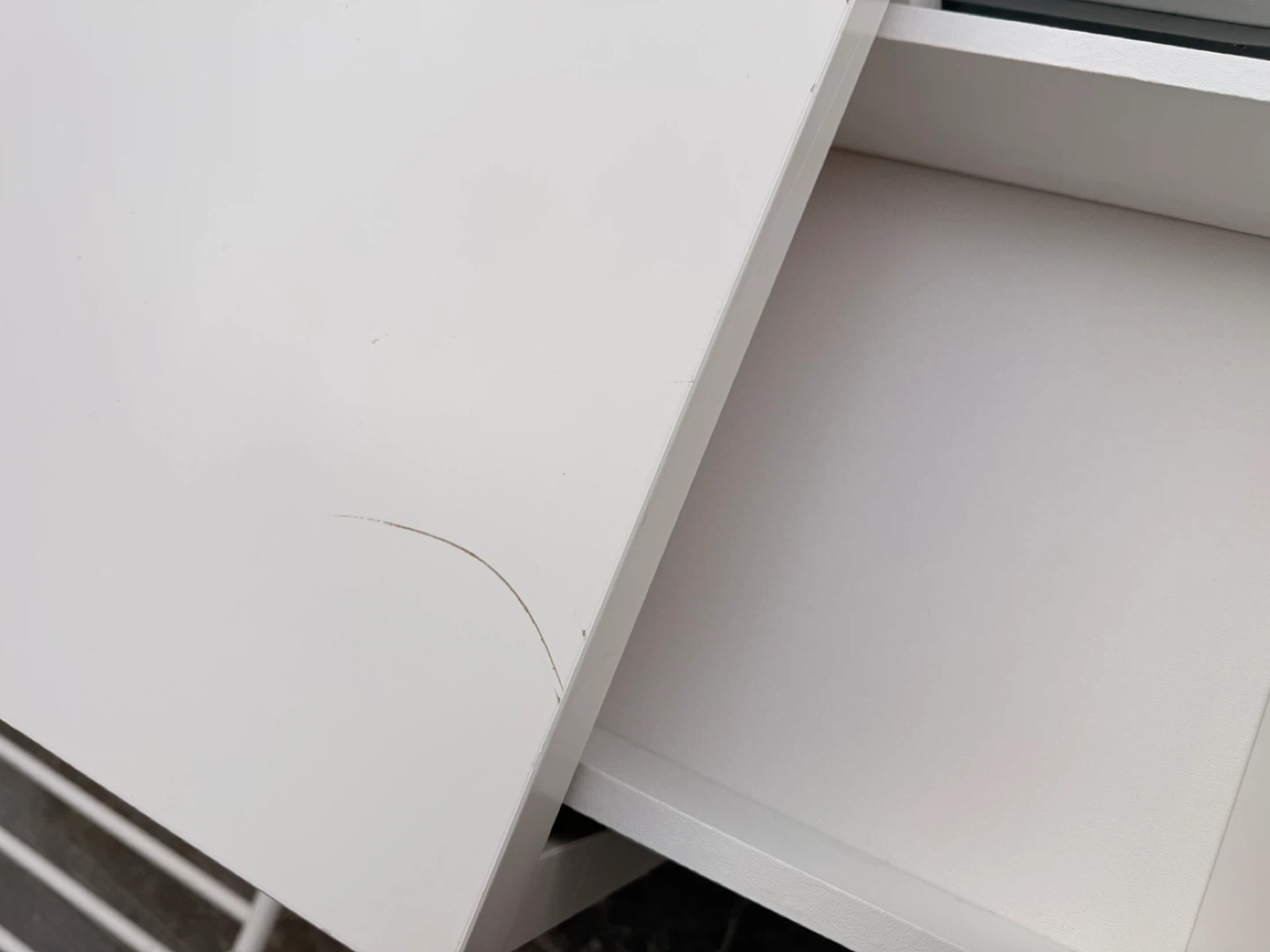 White IKEA MICKE Desk with Drawer and Storage - photo 4