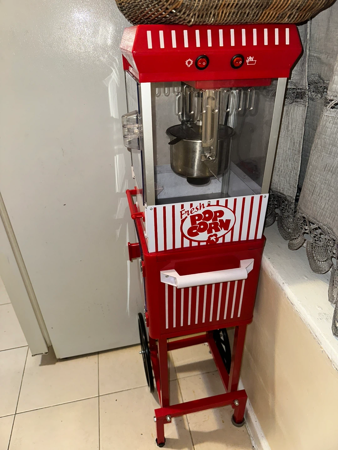 Nostalgia Popcorn Machine Cart