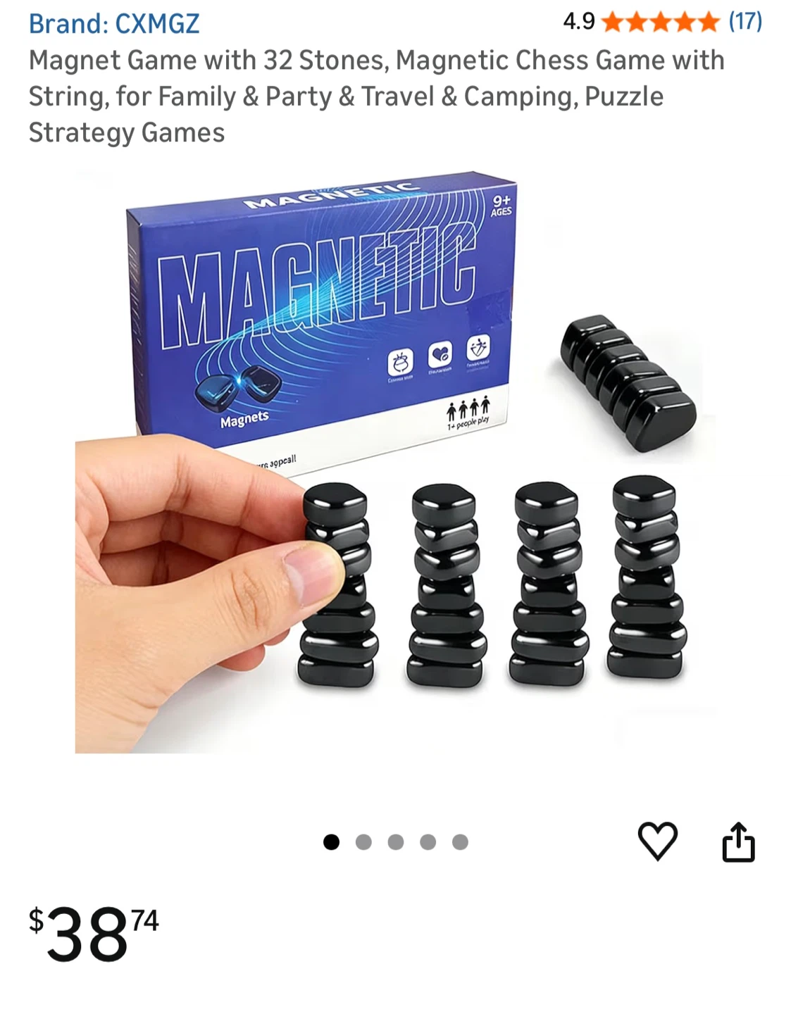 NEW - Magnetic Chess Game Strategy Puzzle Travel Family Fun