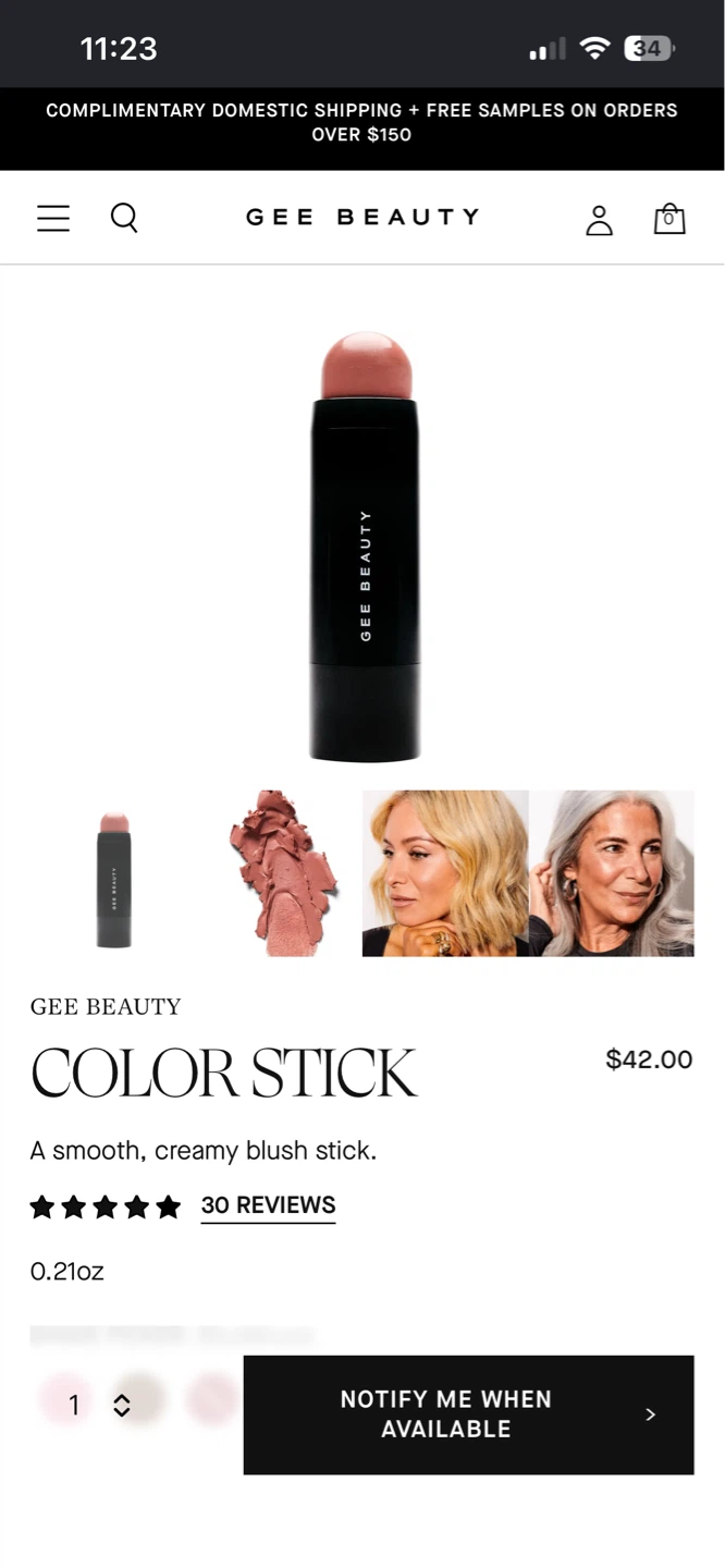 GEE BEAUTY Color Stick Blush