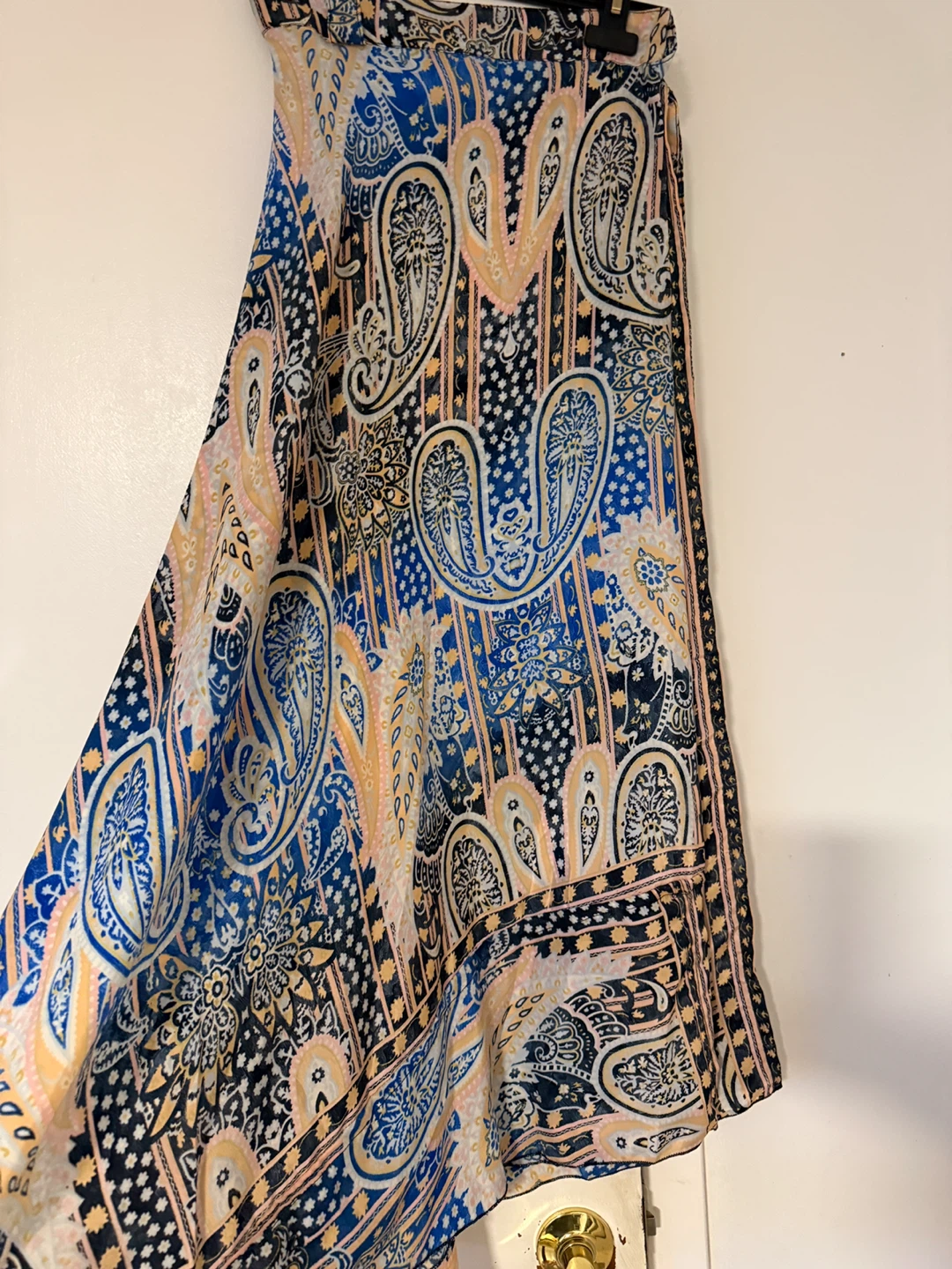Bohemian Paisley Print silk Wrap Skirt(New) - photo 2