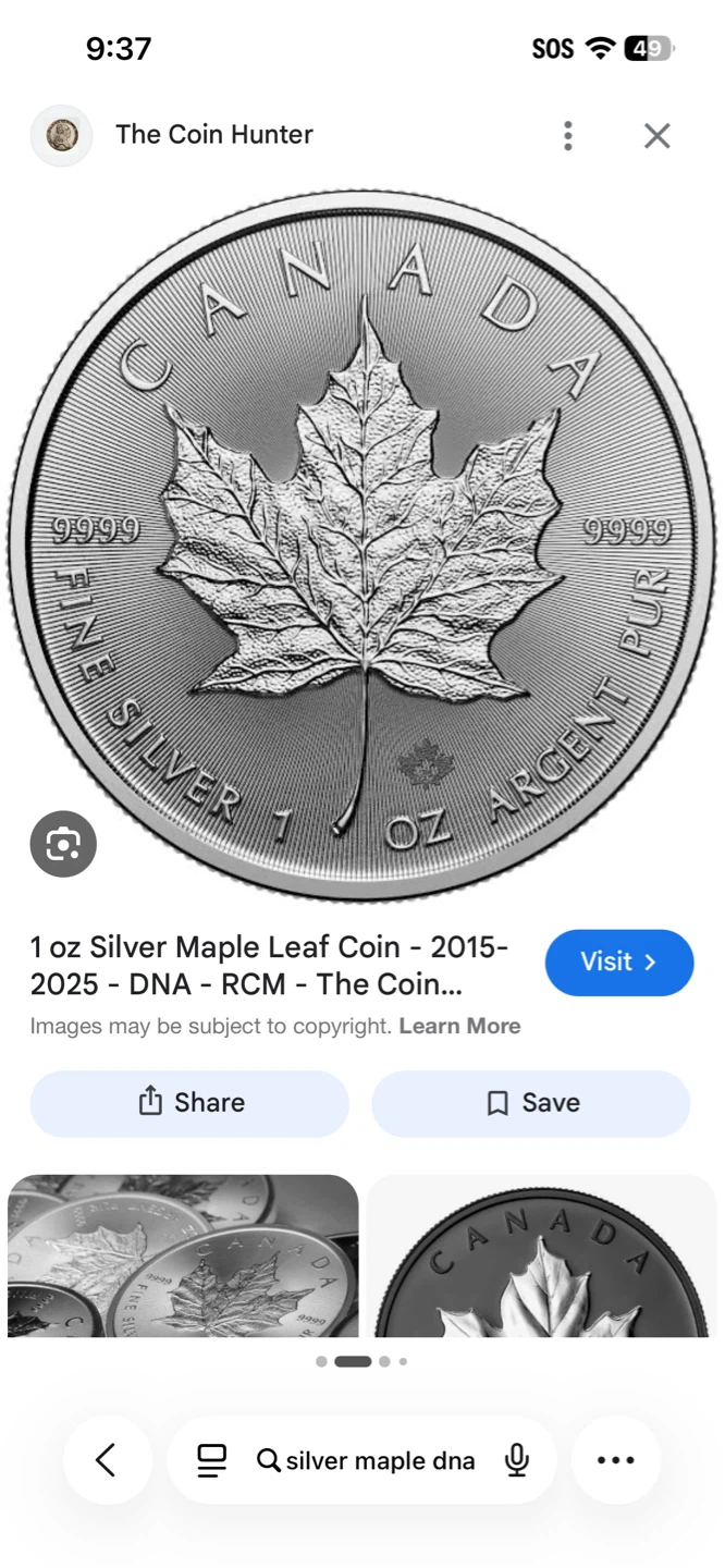 1 oz Silver Maple Leaf Coin - 2015-2025