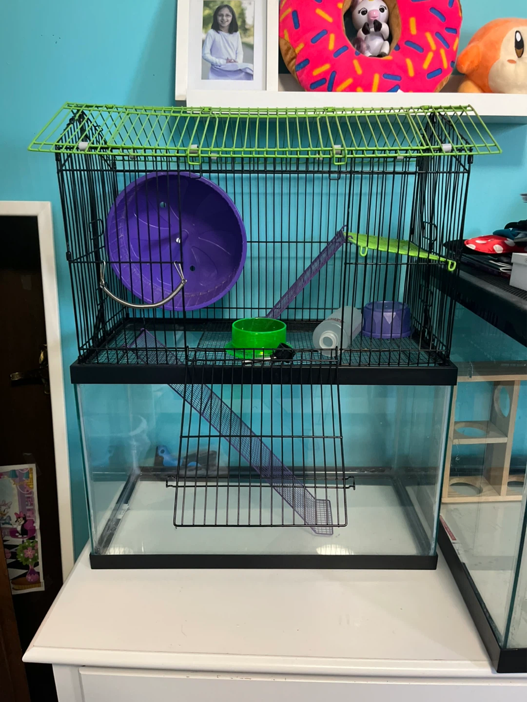 Hamster Cage with Wheel and Accessories - photo 2