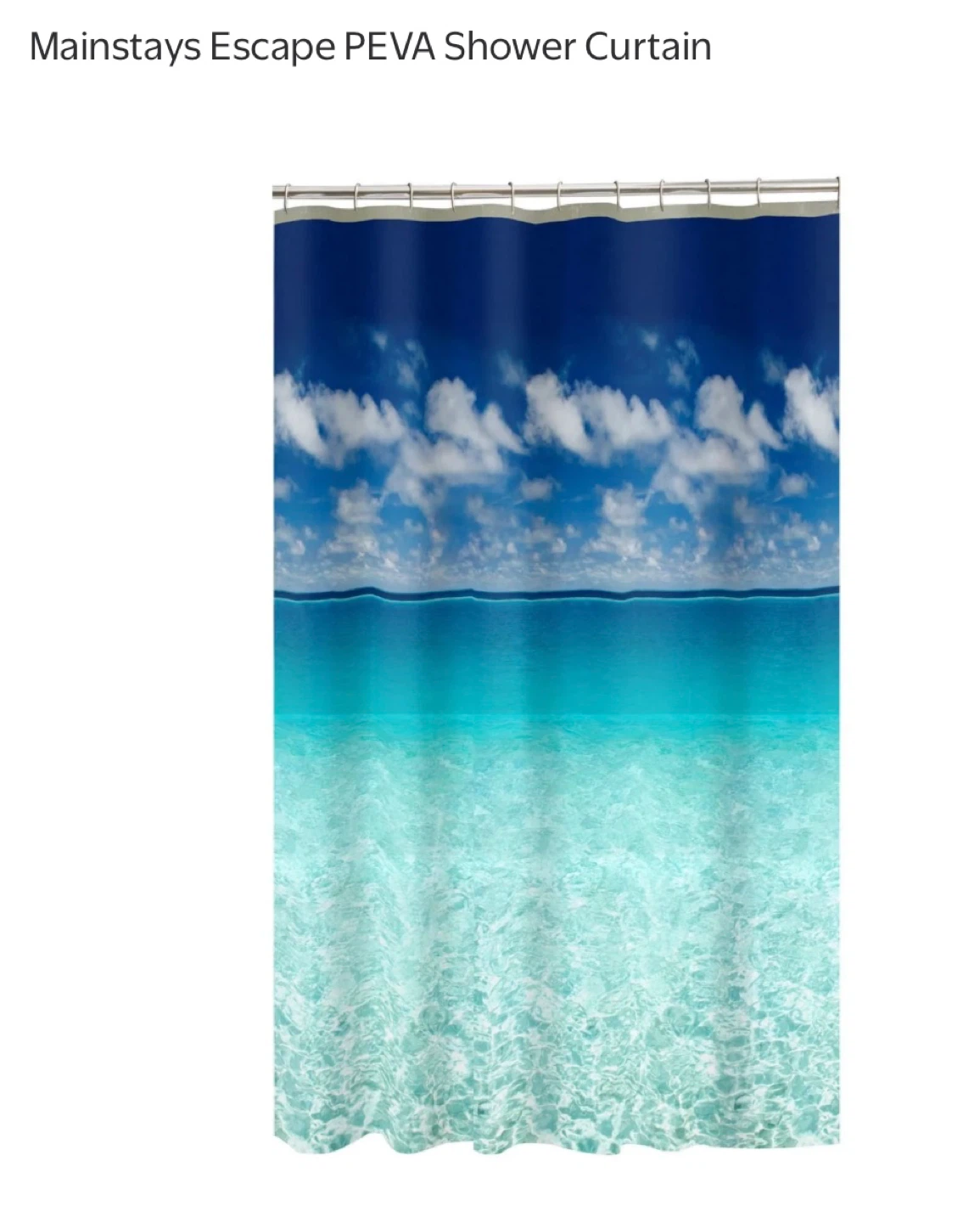 Mainstays Escape PEVA Shower Curtain - 70 x 72 in