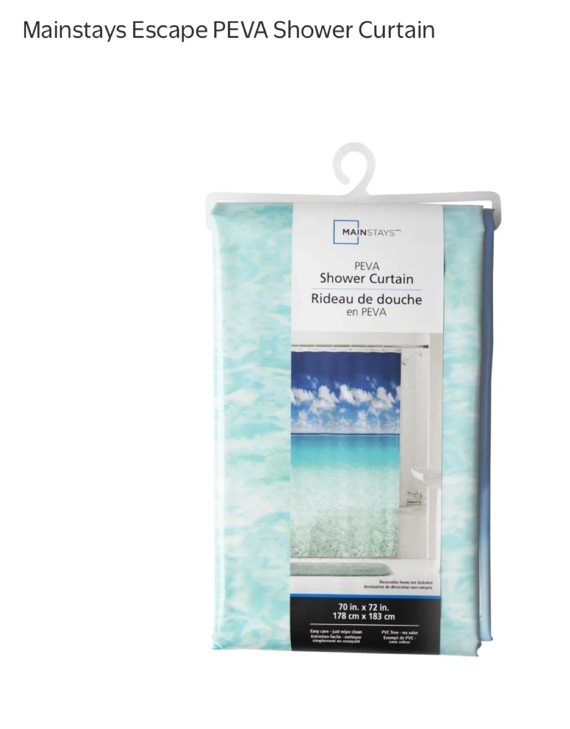 Mainstays Escape PEVA Shower Curtain - 70 x 72 in - photo 2