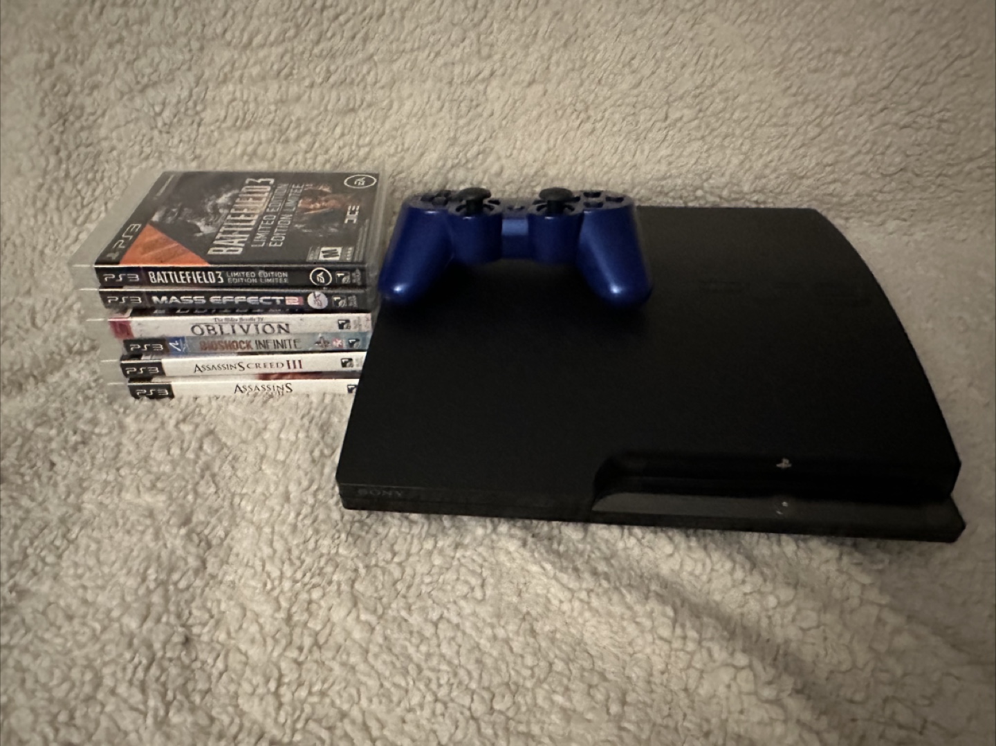 PS3 Slim 120GB Console w/ 6 Games
