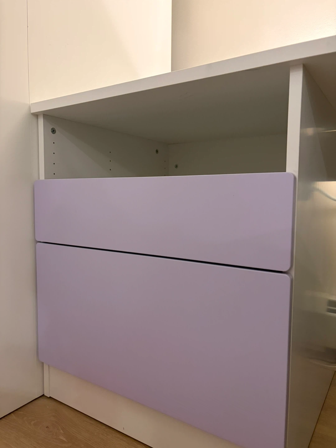 White Loft Bed with Desk and Drawers - photo 3