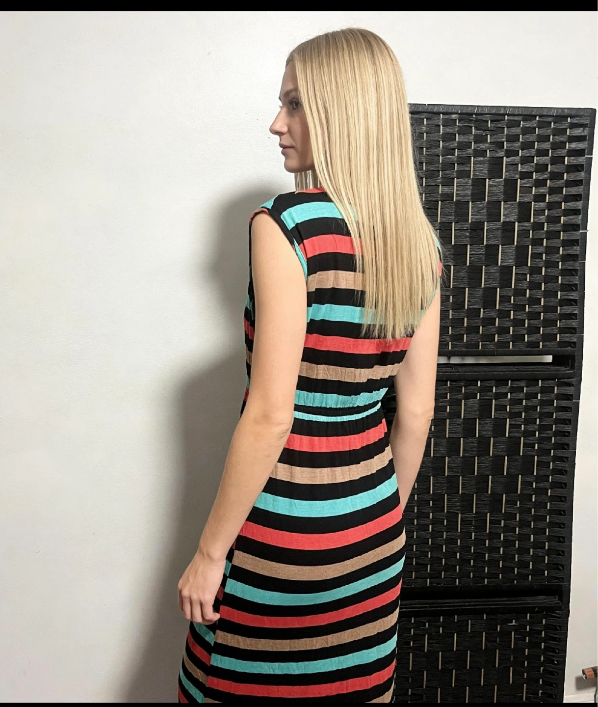 Striped Maxi Dress size M