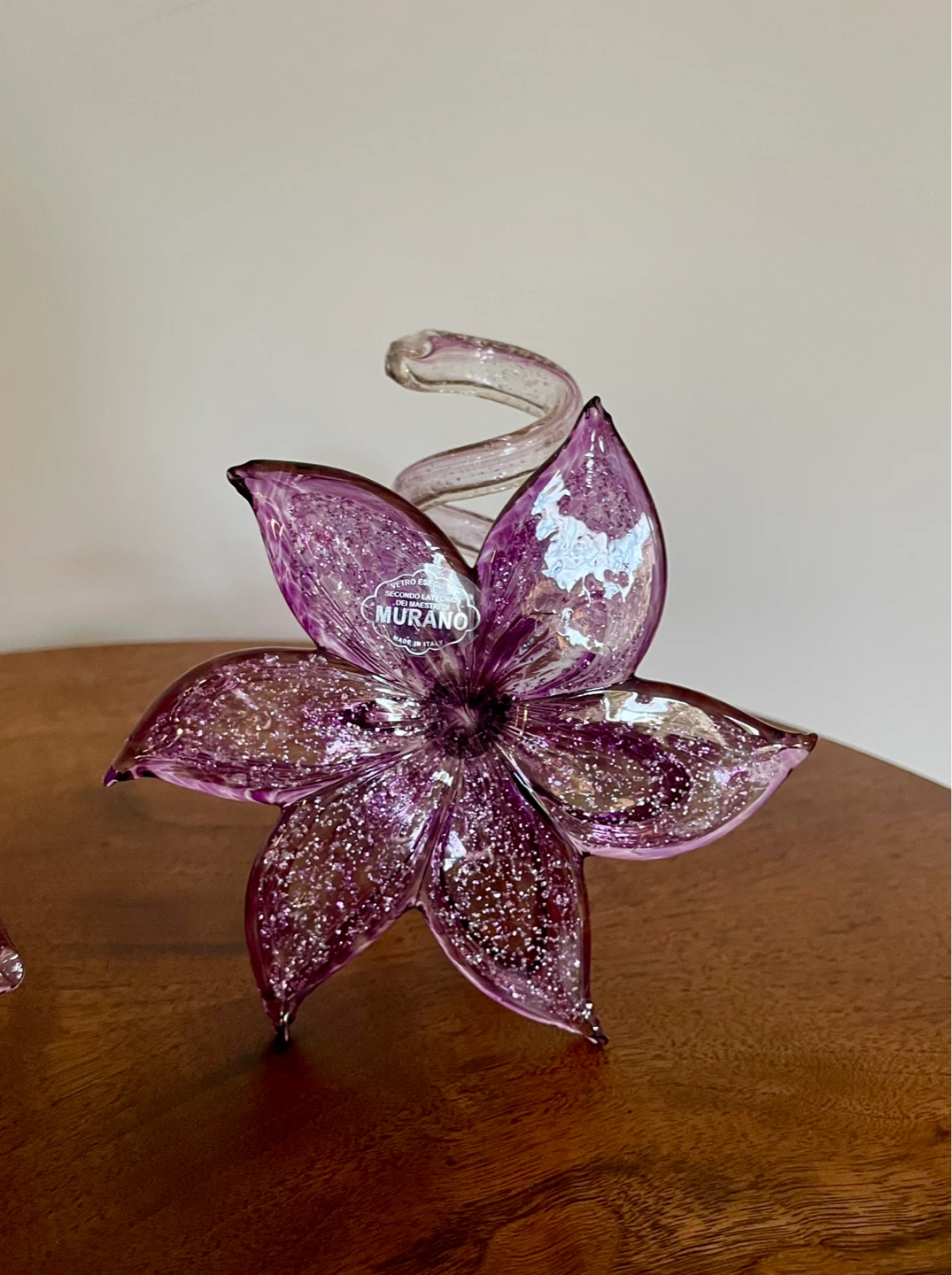 Set of 2 Authentic Murano Glass Flowers - made in Italy - photo 5