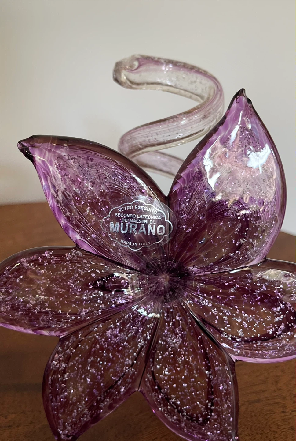Set of 2 Authentic Murano Glass Flowers - made in Italy - photo 4