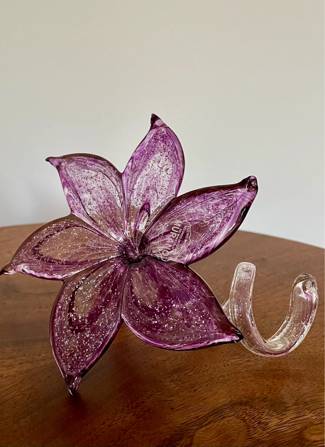 Set of 2 Authentic Murano Glass Flowers - made in Italy - photo 2