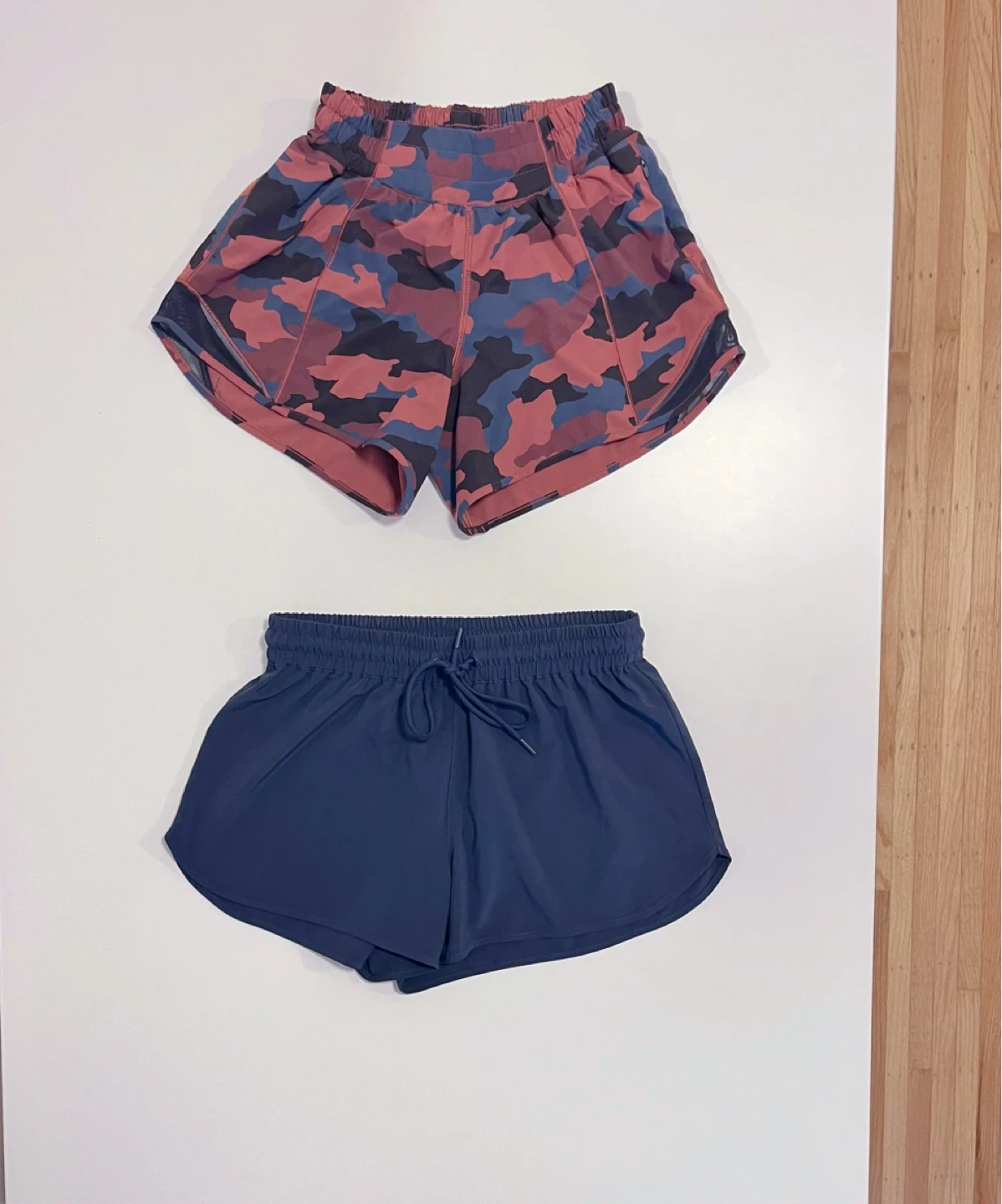 Lululemon Camo & Tna Navy Athletic Shorts