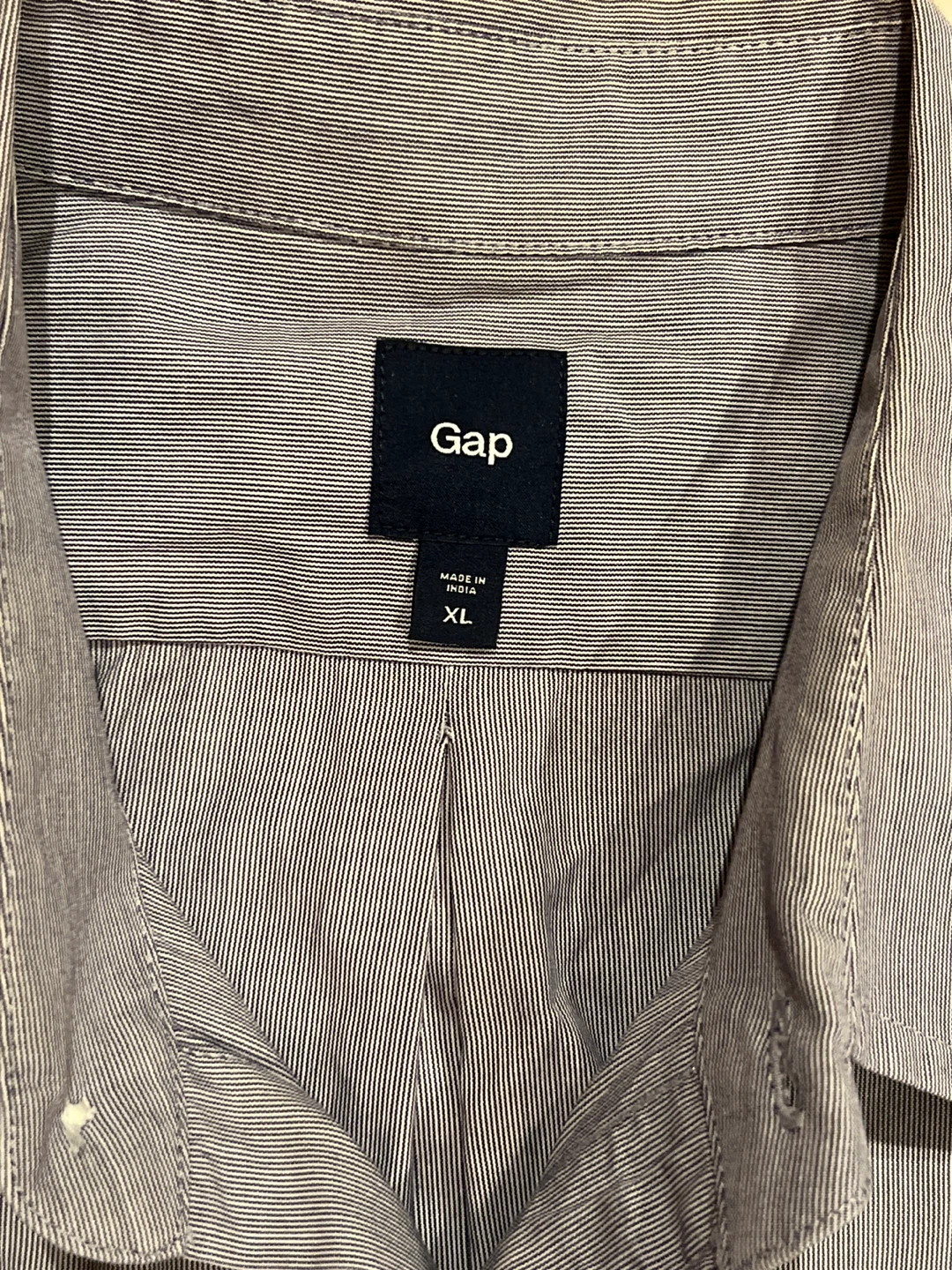Gap Men's Striped Button-Down Shirt XL - photo 4