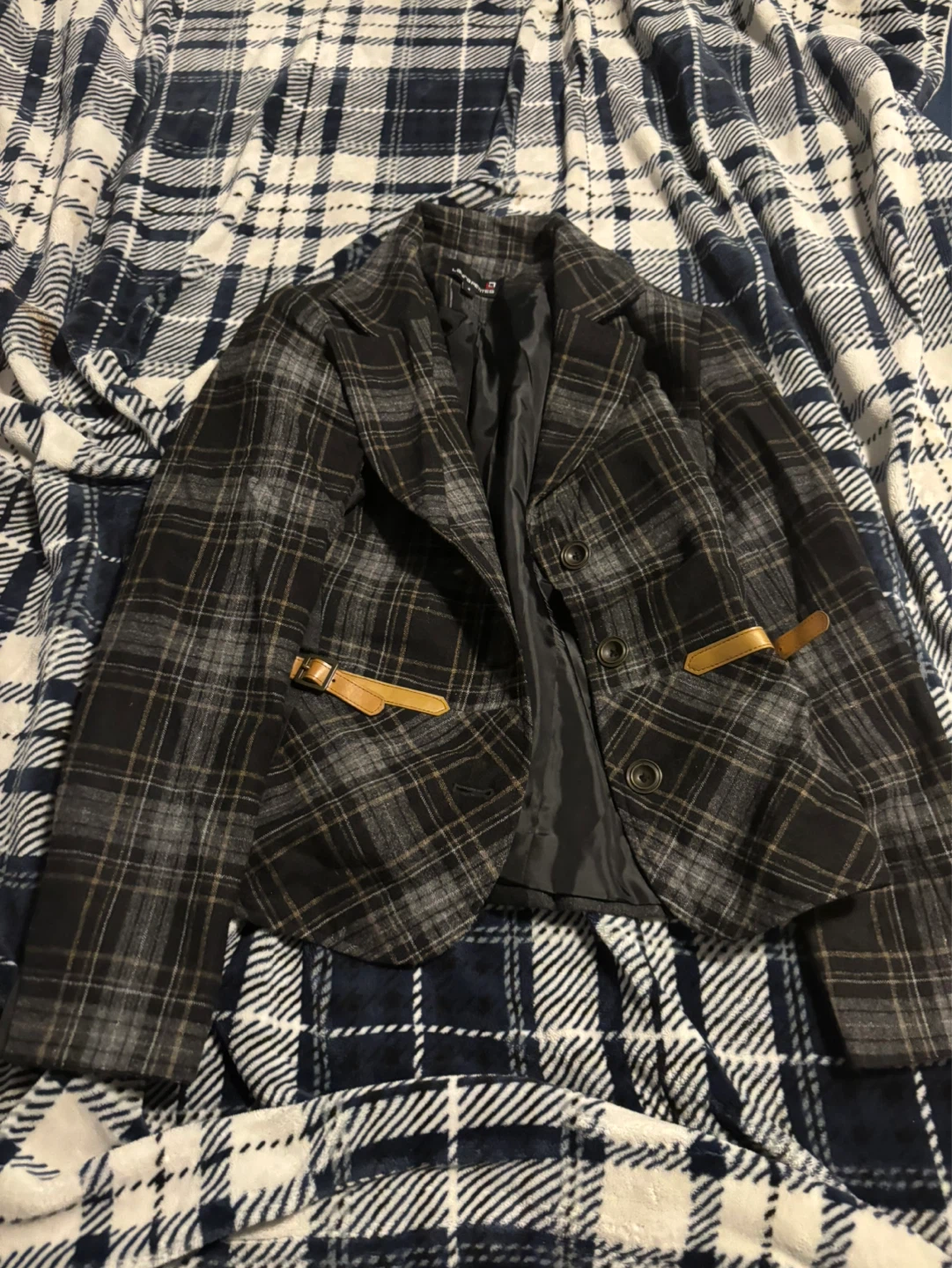 Laura Petites Plaid Blazer - Size 4