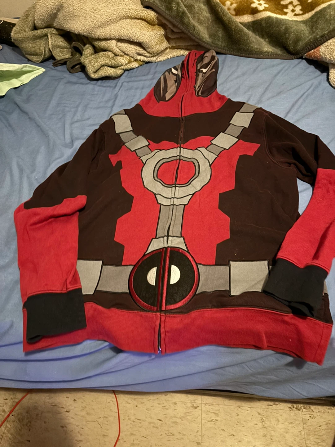 Deadpool Costume Zip-Up Hoodie