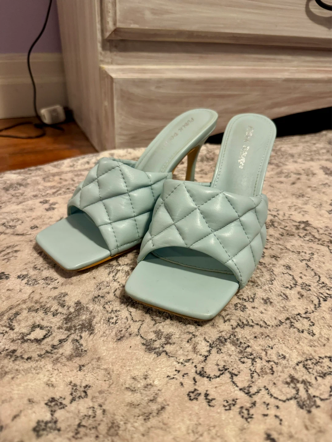 Public Desire Baby Blue Mules