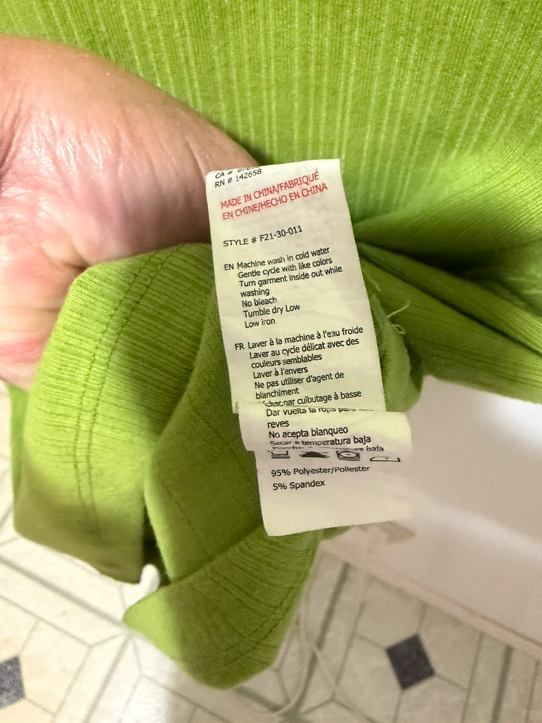 Forever 21 Green Ribbed Collared Long Sleeve Dress Size S - photo 3
