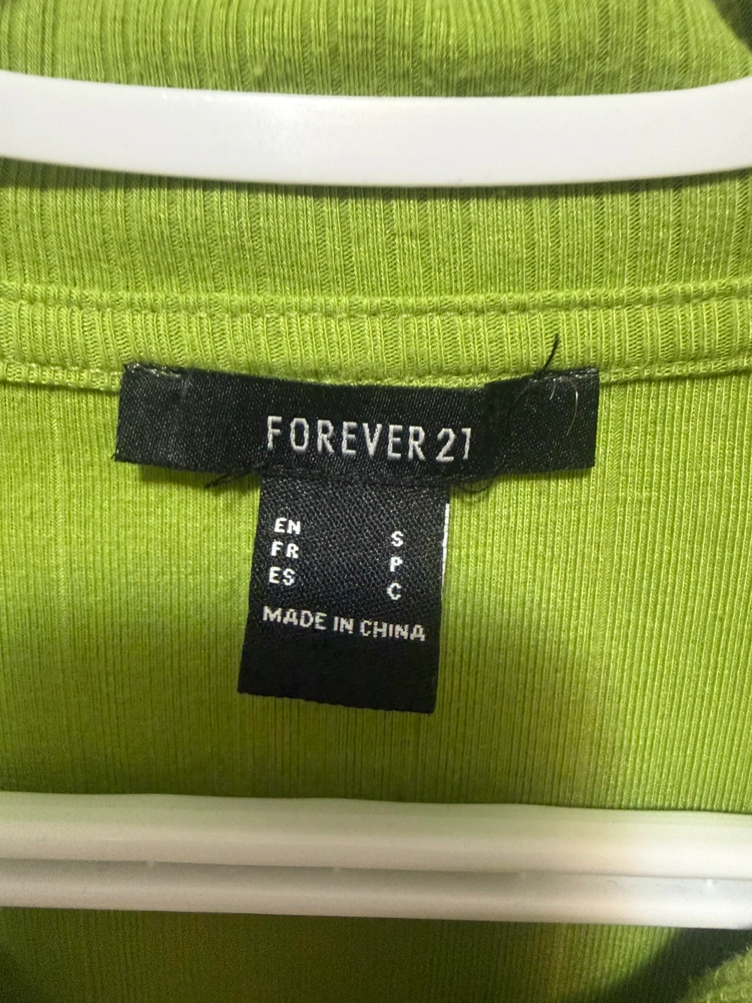 Forever 21 Green Ribbed Collared Long Sleeve Dress Size S - photo 2