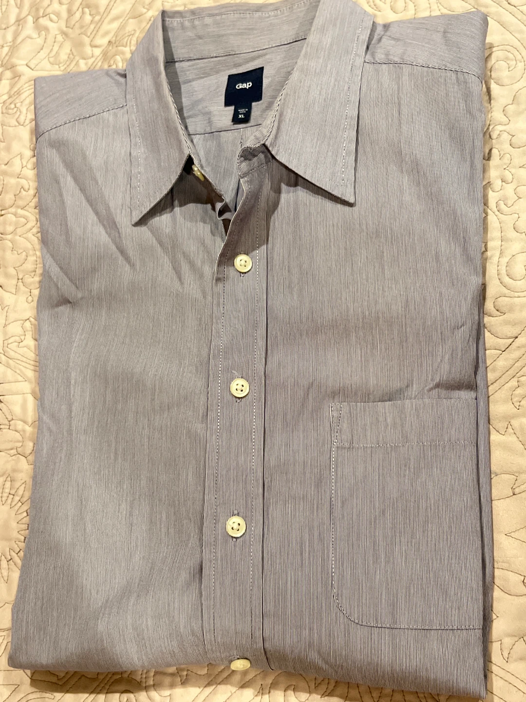 Gap Men's Striped Button-Down Shirt XL