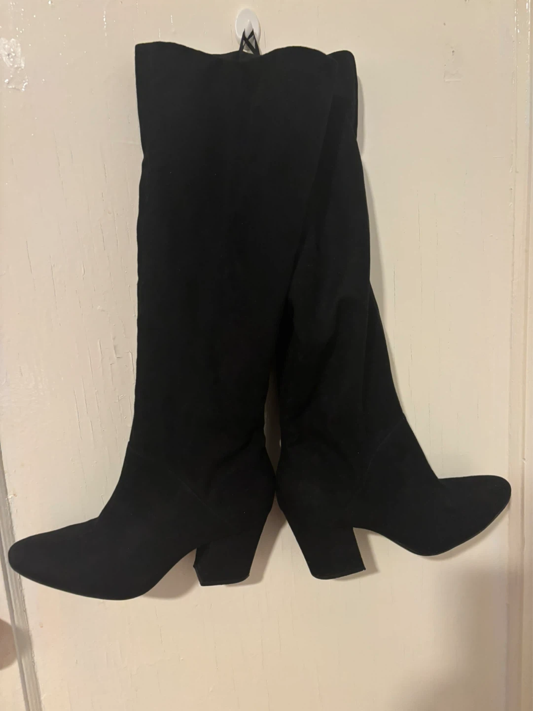 H&M Black Suede Over-the-Knee Boots Size US 7