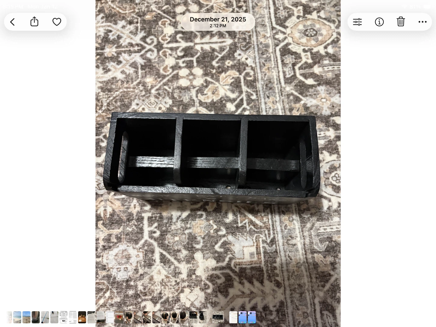 Black Wooden Utensil Holder - photo 2