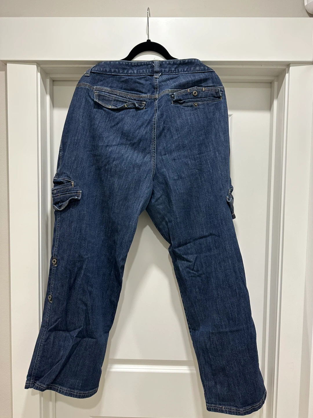 Blue Denim Cargo Pants