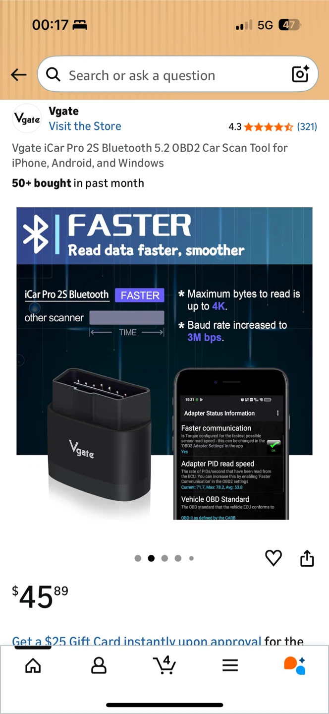 NEW - Vgate iCar Pro 2S Bluetooth OBD2 Car Scanner Tool