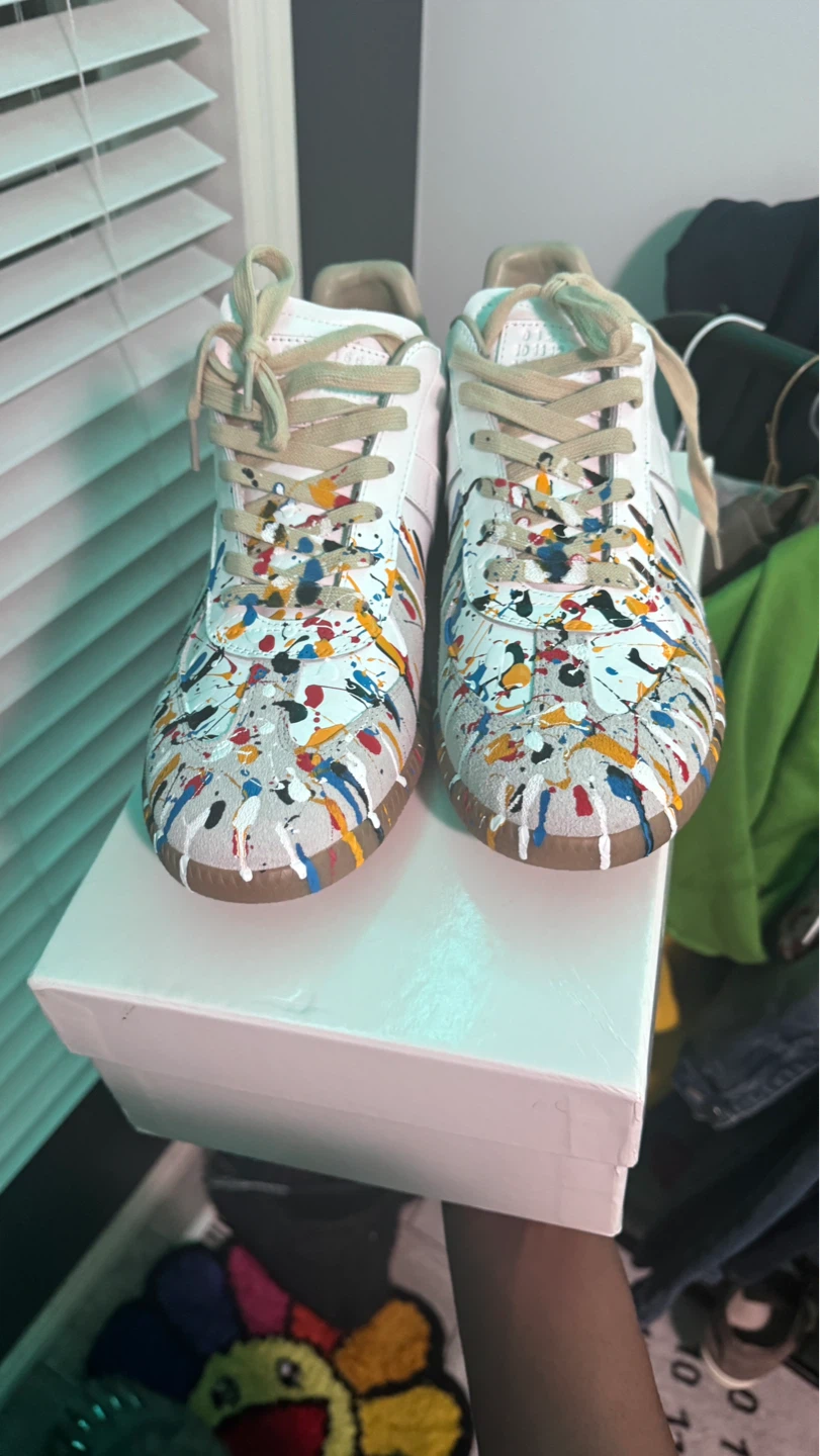 Maison Margiela Gats Paint Splatter Sneakers - photo 2