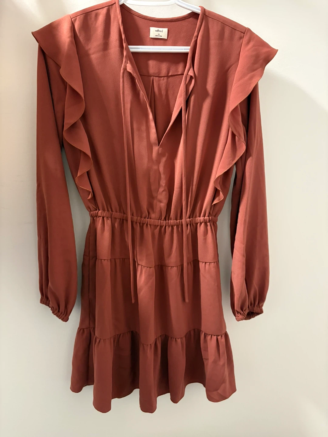 Aritzia Wilfred Ruffle Tiered Dress - XS