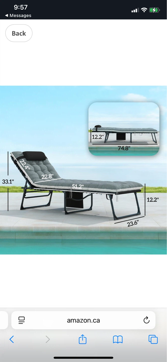 Sun lounger with Cushion.Brand new , moving sales - photo 3