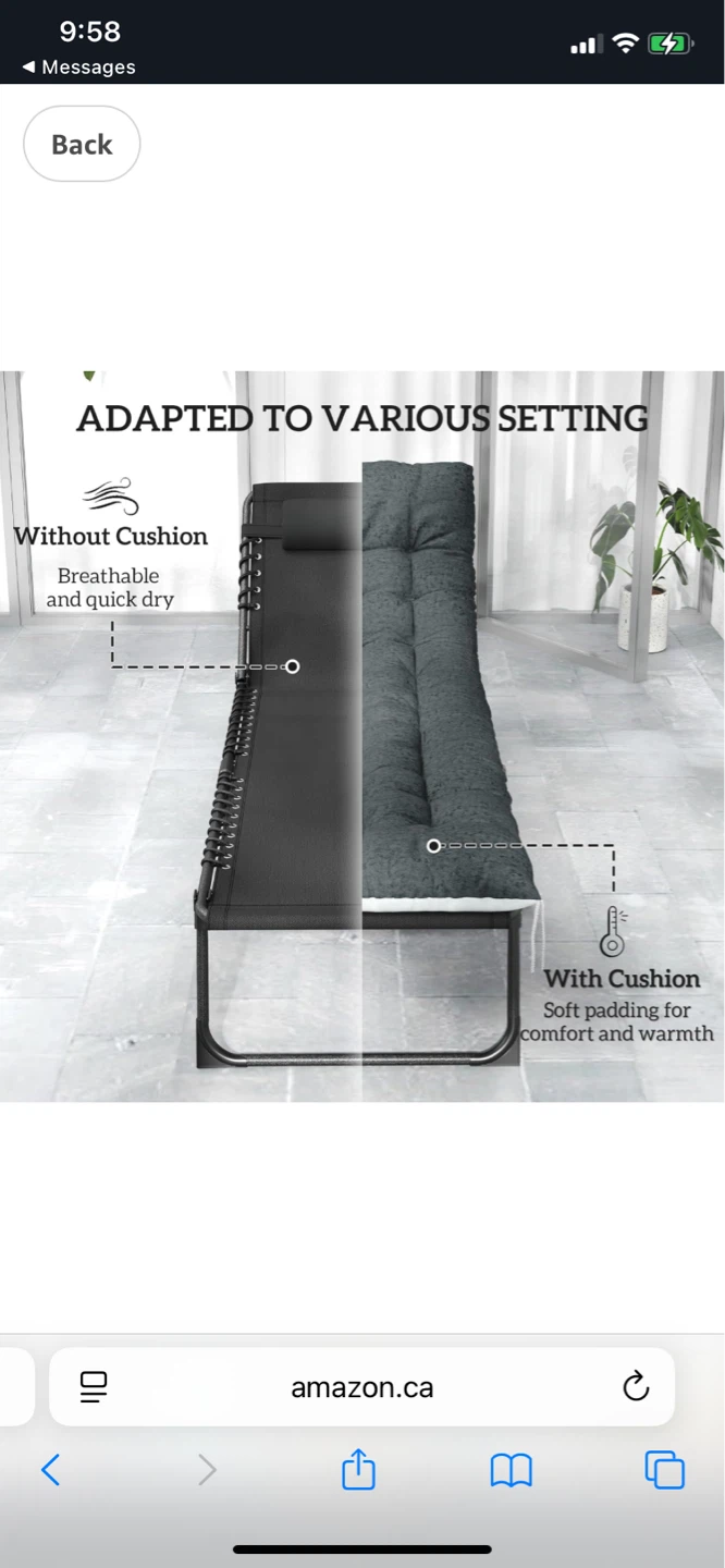 Sun lounger with Cushion.Brand new , moving sales - photo 2