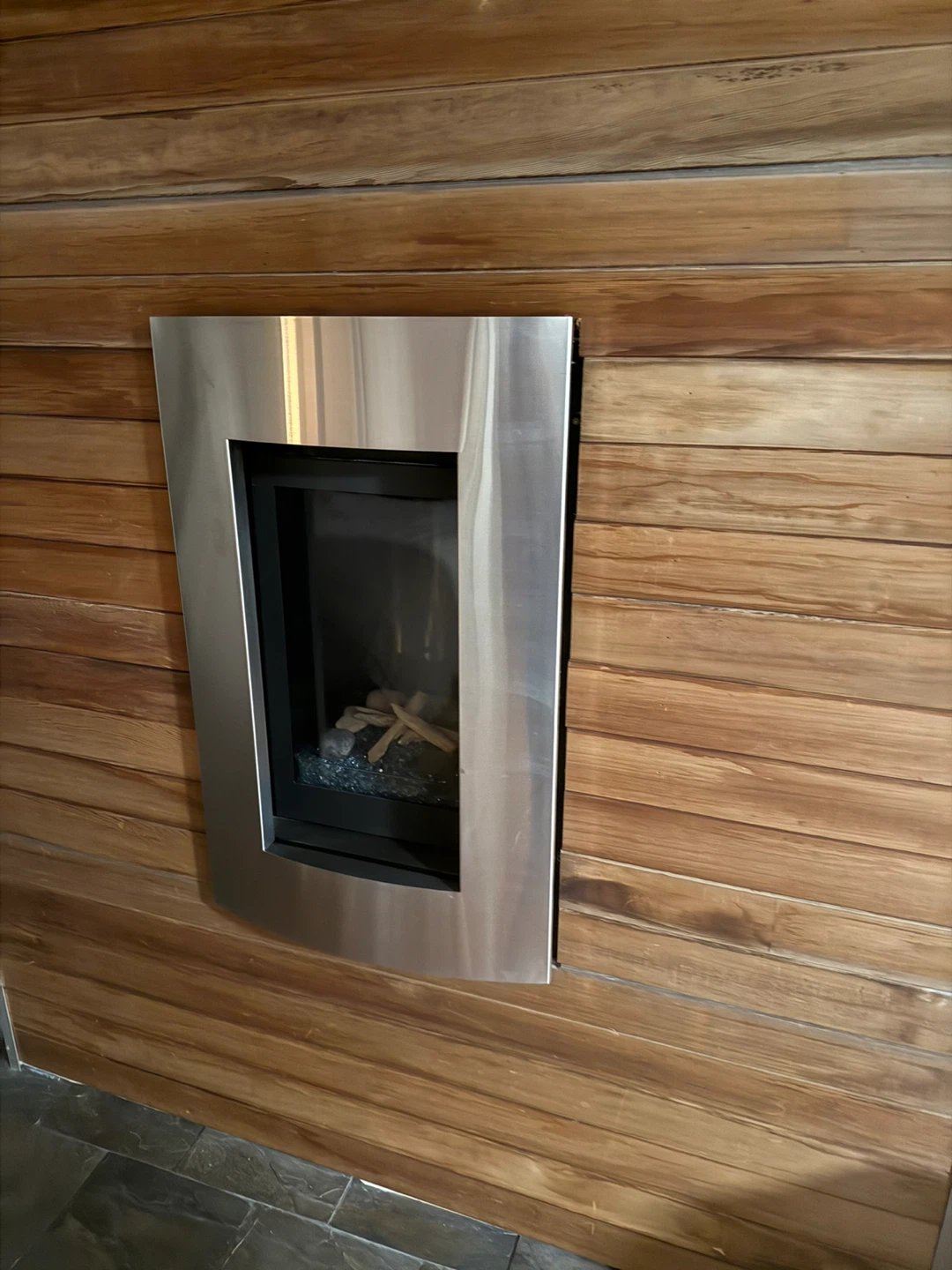 Modern Stainless Steel Fireplace Insert