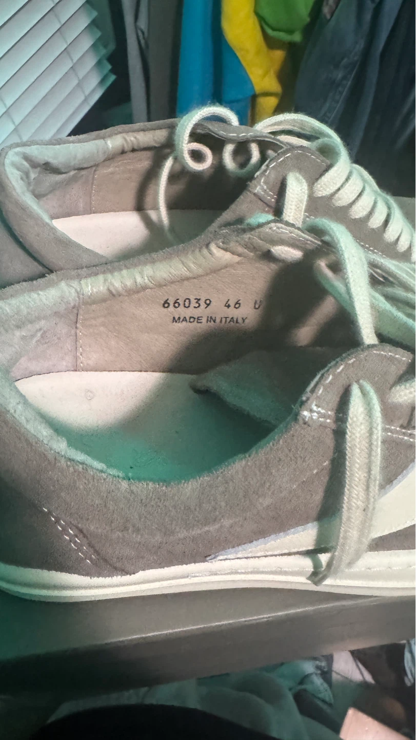 Rick Owens Grey Suede Low Top Sneakers - photo 5